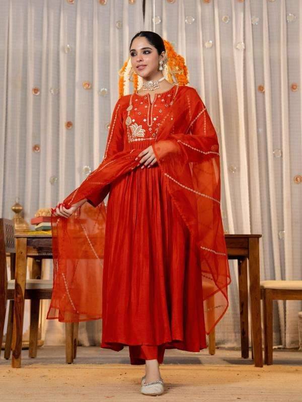 Janni 3pcs flared Ladies Kurti wholesaler in ahmedabad